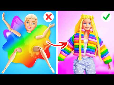 AMAZING BARBIE DOLL TRANSFORMATION || Rich vs Poor Dolls Makeover by 123GO!