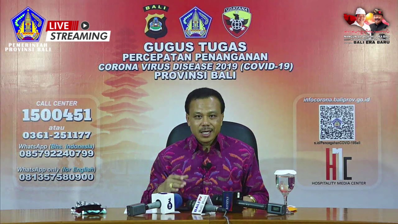Siaran Pers Perkembangan Penanggulangan COVID–19 Provinsi Bali per 6 April 2020