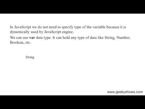 Data type in JavaScript Hindi