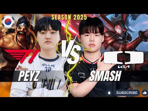 T1 Peyz vs DK Smash - Peyz DRAVEN vs Smash KALISTA ADC - Patch 25.24 KR Ranked | lolrec