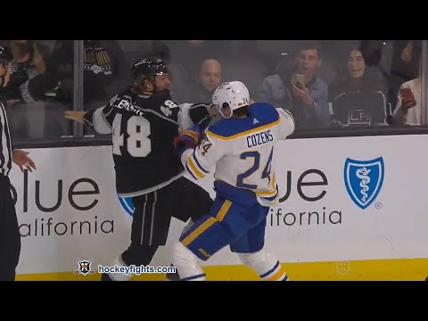 Dylan Cozens vs Brendan Lemieux Oct 31, 2021