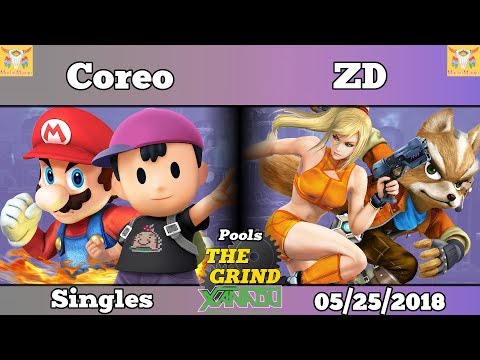 The Grind 28 MM|Coreo (Ness, Mario) vs MM|ZD (Zero Suit Samus, Fox) Pool A2