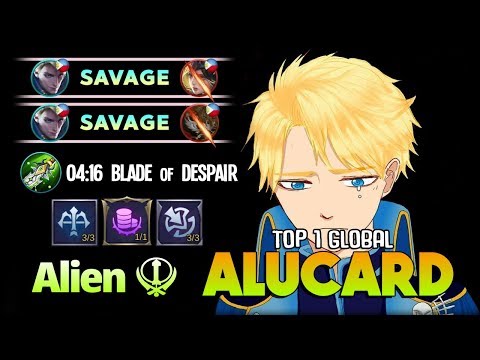 Perfect Savage!! 4 Minutes Blade of Despair! Alien ☬ Top 1 Global Alucard ~ Mobile Legends
