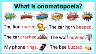 What is onomatopoeia? 🤔 | Onomatopoeia in English | Learn with examples
