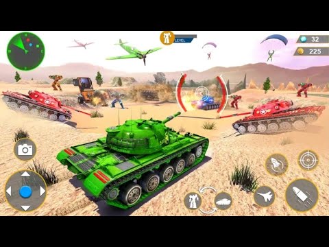Last battle to save the planet in air Robot Game with army bus Gameplay - Android/iOS