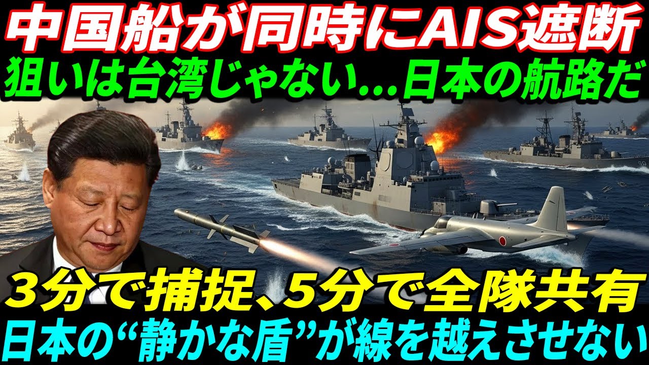 【海外の反応】中国船が一斉AIS遮断…“民間100隻”の隊形に世界震撼　日本の監視網が先に暴いた瞬間