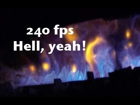 Fantastic Gas Ignition in an old Steam Boiler with GoPro Hero in 240fps Slow Motion