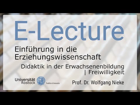 103. Einführung in die Erziehungswissenschaft - Didaktik in der Erwachsenenbildung | Freiwilligkeit