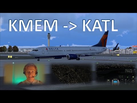 ✈️👨‍✈️ VATSIM: IFR Flight Example: Memphis to Atlanta! - FULL ATC! Video