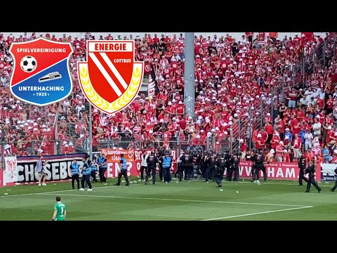 Pyro und Randale bei der Aufstiegsrelegation | SpVgg Unterhaching vs Energie Cottbus 11.06.2023