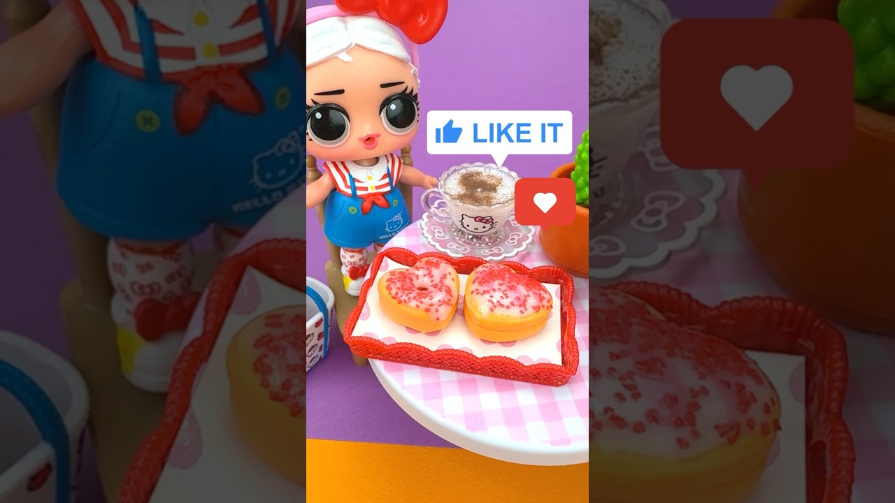 Let’s make MINI Donuts ♥️ 🍩 #miniverse #miniaturefood #miniaturecooking #miniature #minifood