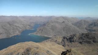 preview picture of video 'On top of the World: Ladhar Bheinn looking down to Loch Hourn, Knoydart'