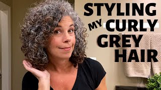 CURLY GREY HAIR ~ HOW GOING GREY CHANGED MY CURLS ~ EASY WAY TO STYLE CURLY HAIR