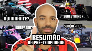 FERRARI PODE SURPREENDER? MERCEDES DOMINANTE? E a Red Bull? - RESUMÃO DA PRÉ-TEMPORADA