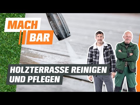 Holzterrasse reinigen und pflegen | OBI