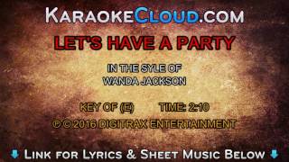Wanda Jackson - Let's Have A Party (Backing Track)