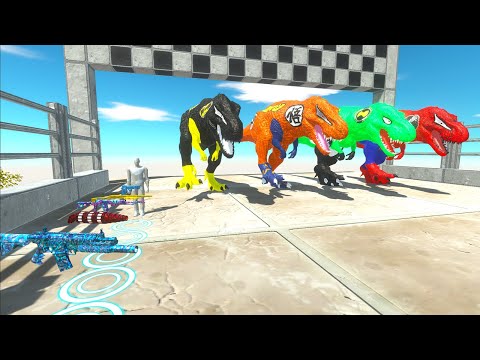 Speed Race T-rex Superhero Vs Fps avatar Hunting Found Marvel Dc - Animal Revolt Battle Simulator