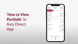Axis Direct | How to view portfolio on the Axis Direct App