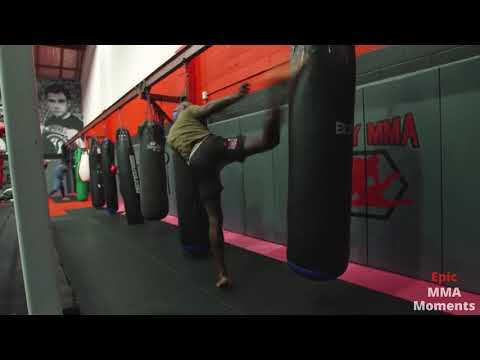 Israel Adesanya Fast Question Mark Kick