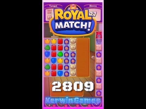 Royal Match Level 2809 - Super Hard Level - No Boosters Gameplay