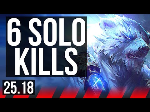 VOLIBEAR vs SION (TOP) | 6 solo kills, 9/3/7, Dominating | KR Master | 25.18