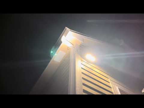 Rain gutter noise begins at six seconds into the video