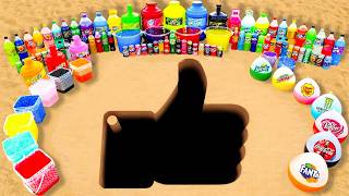 Satisfying Cement Pit Experiment: Giant Like Button with Orbeez, Ballo