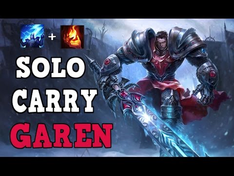 HOW TO SOLO CARRY WITH FULL AD GAREN TOP LANE!!! Season 7