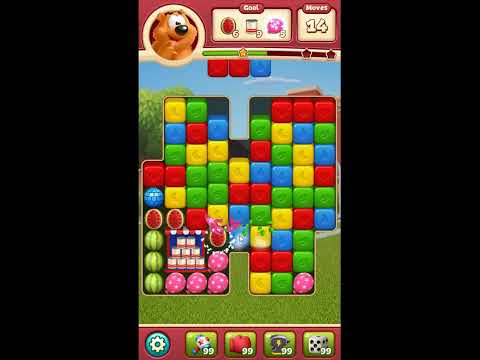 Toon Blast Level 7343 - NO BOOSTERS 🐻🐺🐱 | SKILLGAMING ✔️