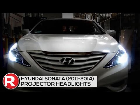 DIY Install: Spec-D Projector Headlights Hyundai Sonata (2011-2014) LED DRL - Black or Chrome