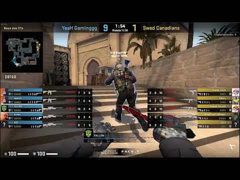 Pov FalleN YEAH (20/12) CS GO DEMO MIRAGE- YEAH 16 VS 5 SWEDISH CANADIANS (Mythic SUMMER 19/07/2020)