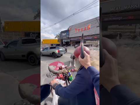 Urgente 🚨 Pegou no chifre do motoqueiro 😂 #bmw #motovlog (guigrau) Observações de moto em SP