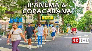 Crossing from Ipanema to Copacabana 🇧🇷 Rio Street Walk 4K — 2026 【 4K UHD 】