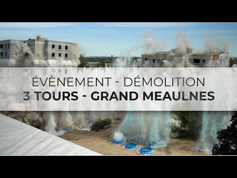 Démolition des 3 Tours du Grand Meaulnes - BOURGES 2021