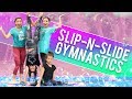 FUNNY SLiP-N-SLiDE GYMNASTiCS CHALLENGE! (ft. Hayley & Annie LeBlanc from Bratayley) FUNNY SLiP-N-SLiDE GYMNASTiCS CHALLENGE! (ft. Hayley & Annie LeBlanc from Bratayley)