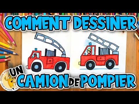 Comment dessiner un camion de pompier étape par étape