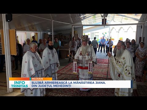 Slujbă arhierească la Mănăstirea Jiana, din județul Mehedinți