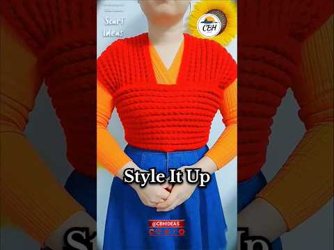 how to make top with woolen scarf #shorts #scarf