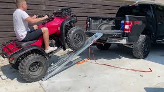 84 Haul Master Harbor Freight Ramps. ATV loaded in lifted F-150 5.5 bed in 25 seconds.