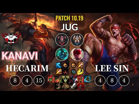 JDG Kanavi Hecarim vs Lee Sin Jungle - KR Patch 10.19