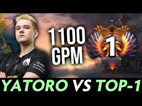 1100 GPM — Yatoro vs TOP-1 EU 6-SLOTTED Carry Battle