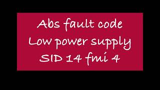 How to fix Abs fault code Supply voltage to low || Wabco Spn 802 SID 14 fmi 4 || Semi Truck repair|