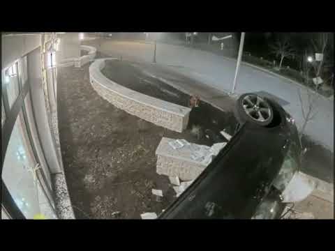 Car crashes into police station at 120 mph