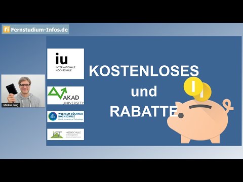 Kostenloses und Rabatte: IU Internationale Hochschule, AKAD, Wilhelm Büchner Hochschule, IST