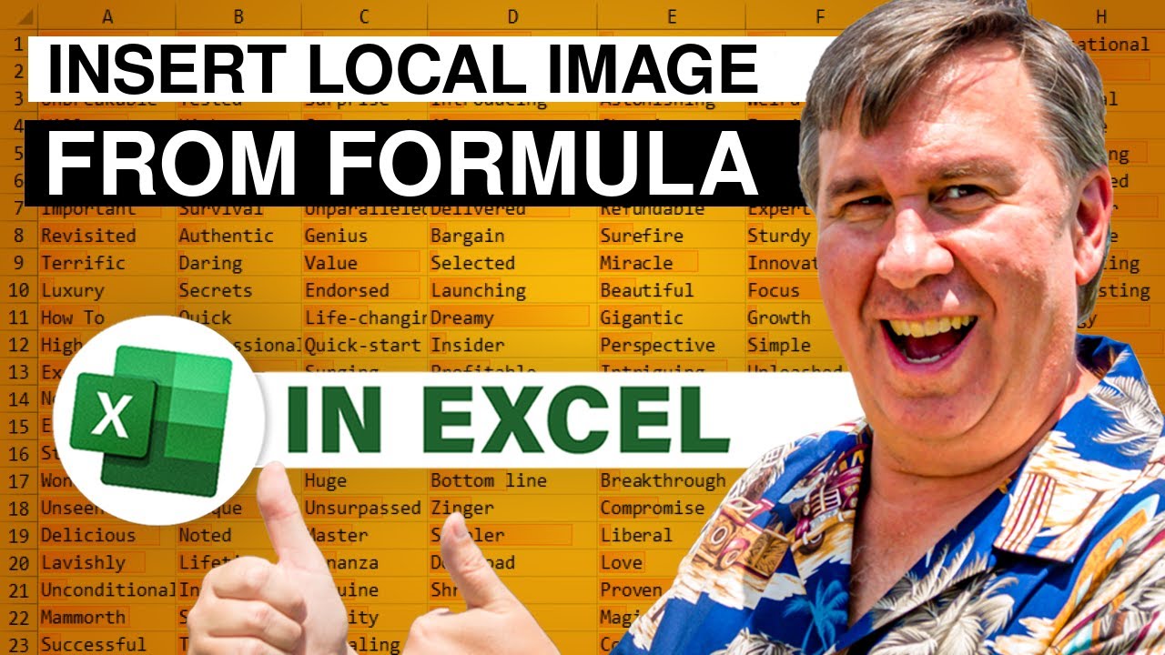 Excel Place Local Pictures In Cell Using Formula Hack