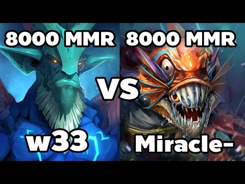 w33 8000MMR Plays Leshrac vs Miracle- 8000MMR Plays slark  - Ranked Match Dota 2 Gameplay