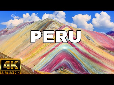 FLYING OVER PERU (4K UHD) - AMAZING BEAUTIFUL SCENERY & RELAXING MUSIC