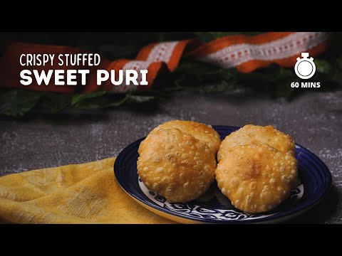 Stuffed Sweet Puri | How to make Sweet Puri Recipe | Holi Special | Holi Sweet Recipe | Cookd