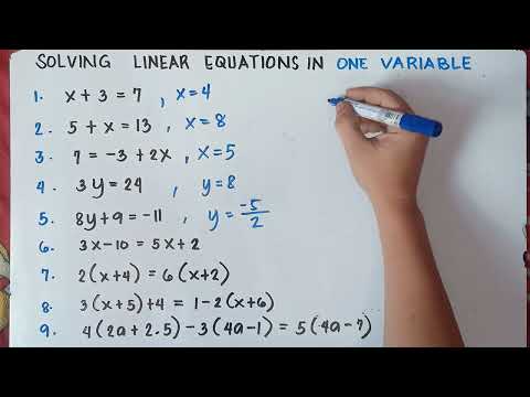 Solving Linear Equations In One Variable | Explain In Detailed |