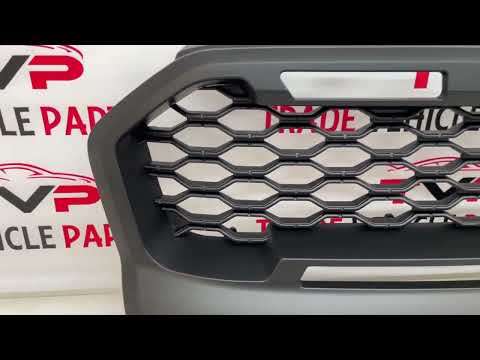 For Ford Ranger T6 2015-2019 Front Main Grille Upgade With LED Lights Black video